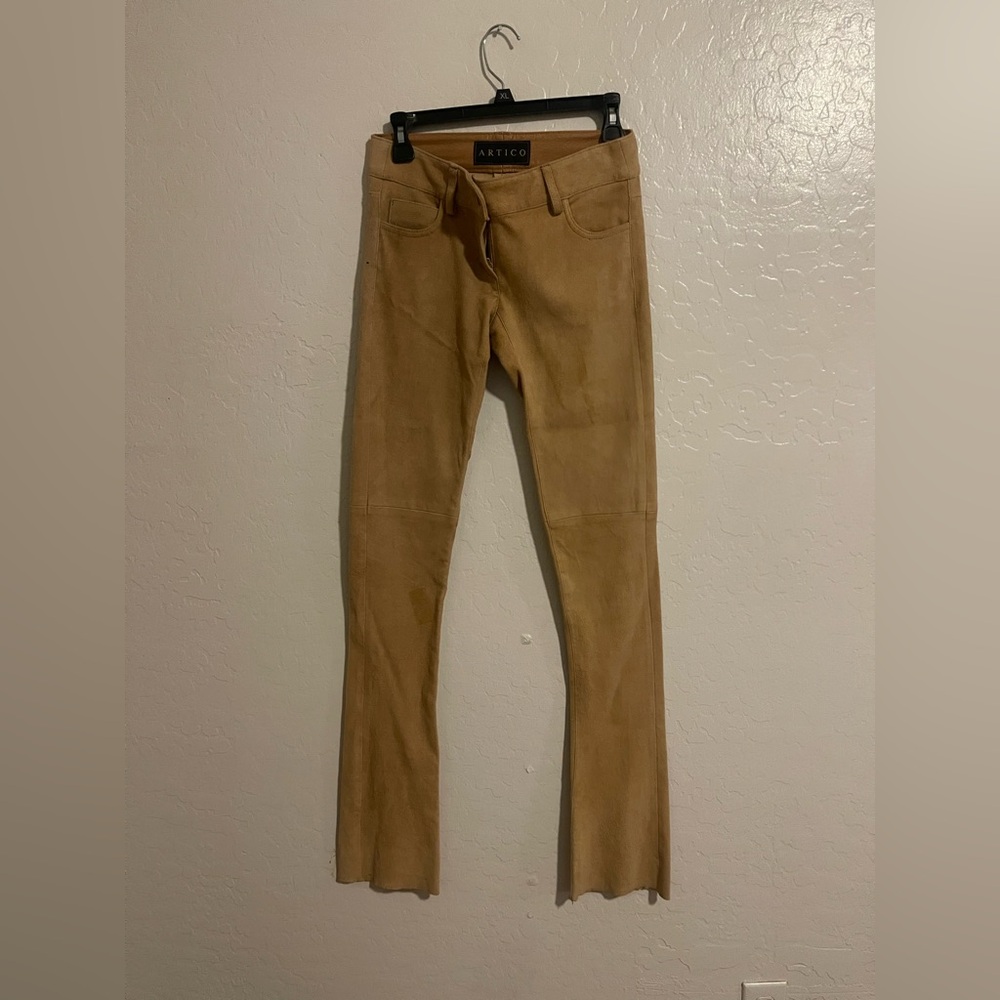 Artico Axel‘s Vail Stretchy Suede Pants Made In Italy Size 38